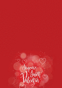 Joyeuse Saint-Valentin avec c&oelig;urs p&eacute;tillants